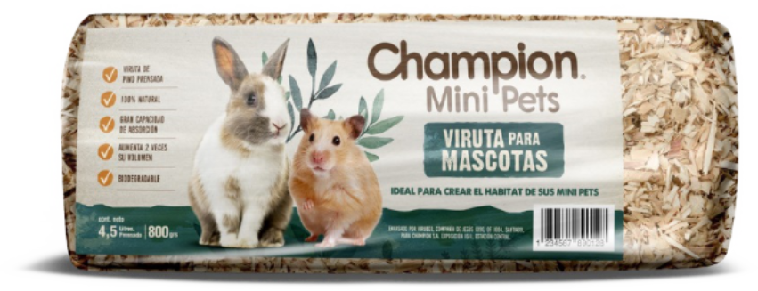 Envase Champion Mnipets Viruta